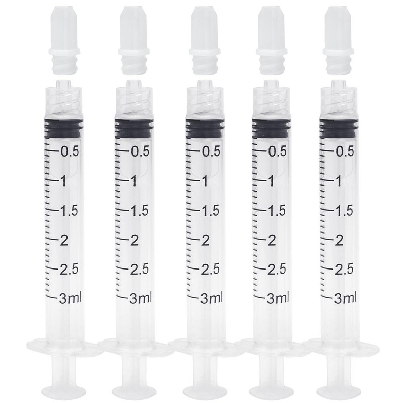 3ml Syringes Without Needles, 3cc Luer Lock Syringe - Disposable 3ml, clear