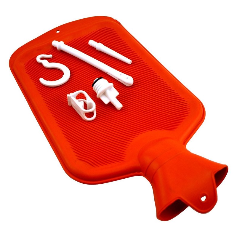 Enema Bag Anal Douche for Men Women BPA Free (2 Quart) Hot 8 Piece Set, Red gallery