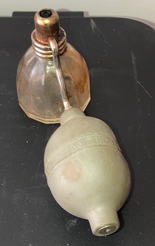 Devilbiss Medical Sprayer Oils Nose Quack Medicine w Glass Bottle RX Pharmacy gallery