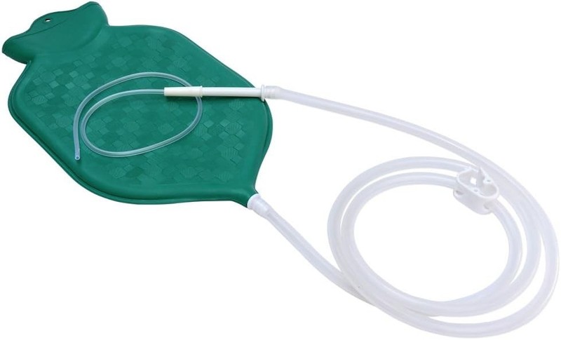 Enema Bag Kit for Colon Cleansing with Platinum Cured Silicone Hose (2 Green gallery