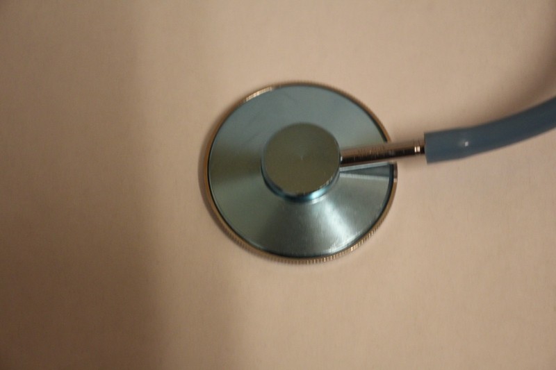 Labtron Nurses Stethoscope - Original Box light blue and silver gallery