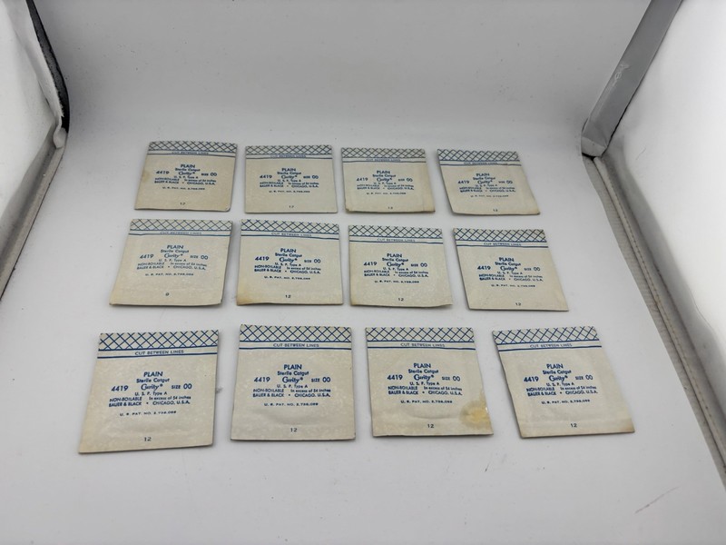 Vintage Curity Plain Surgical Gut Sutures Size 00 Kendall 4419 NOS Lot 12