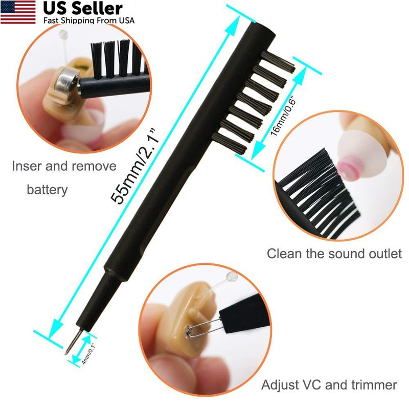 8 Pieces Hearing aid Amplifier Cleaning Tools, Earbuds/Headphones Black gallery