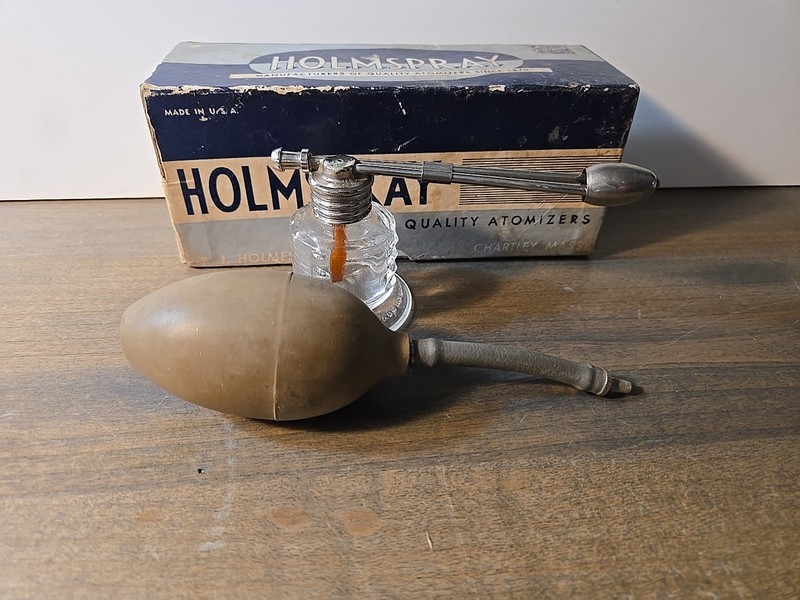 Vintage Holmspray Glass Atomizer #600 in box Apothecary Display Medical Bath Ear gallery