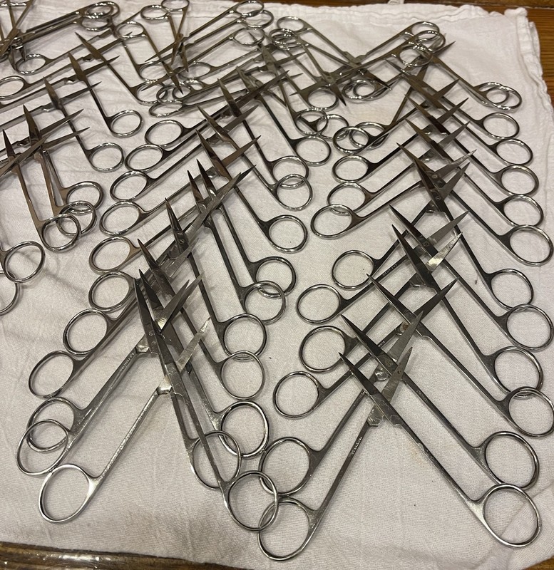 Vintage Medical Instruments Lot of 80 Surgical Stainless Steel Scissors 5" gallery