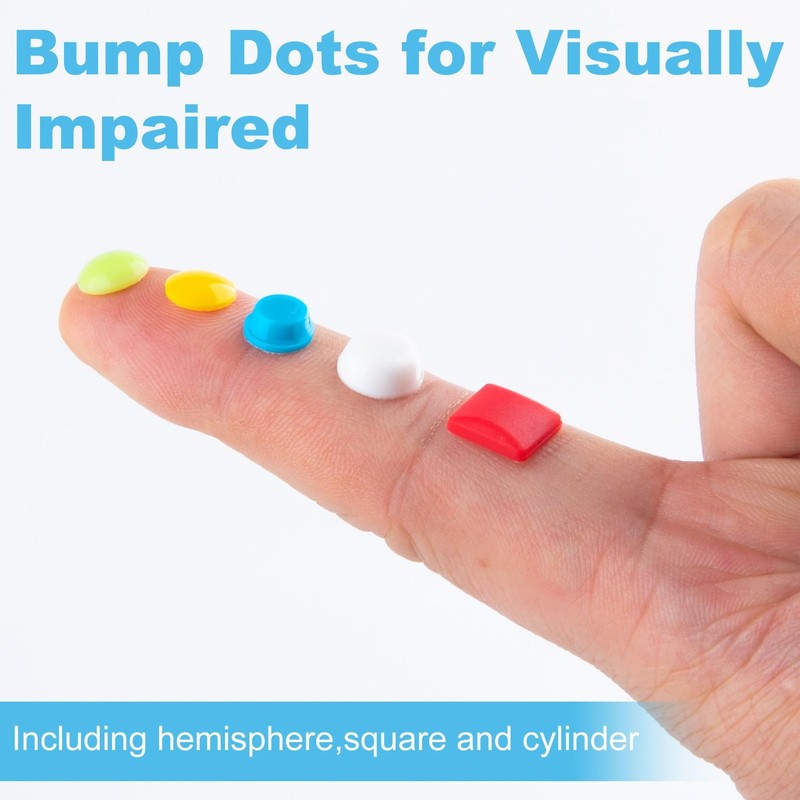 194PCS Bump Dots for Visually Impaired, Yellow, Green, Red, Blue, White gallery