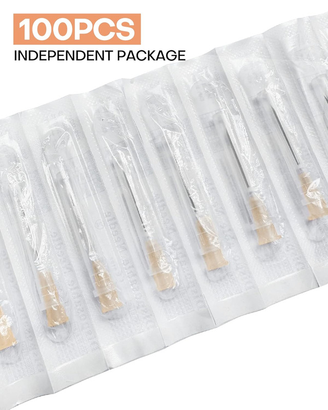 100Pcs 25G Needles 25Gauge 1Inch/25Mm Sterile Disposable Injection Needles Di... gallery