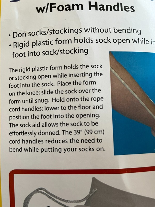 Kinsman Enterprises Inc Formed Sock Aid with Foam Handles gallery