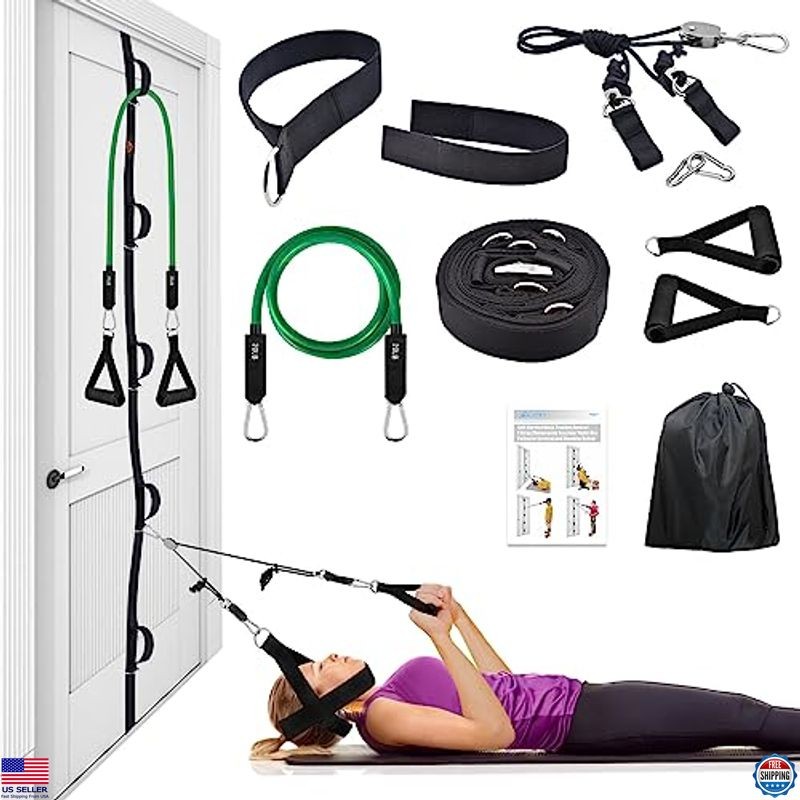 ATENTO Cervical Neck Traction Device – Over Door Spine Decompression Hammock