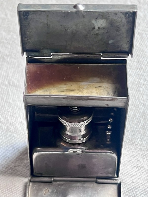Antique Pocket Needle Sterilizer Alcohol Burner Medical Field Kit c.1900s gallery