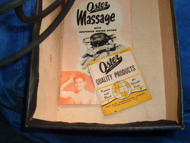 antique Oster Stim-U-Lax Junior Model M4 Massage Instrument w/Box & Manual Works gallery