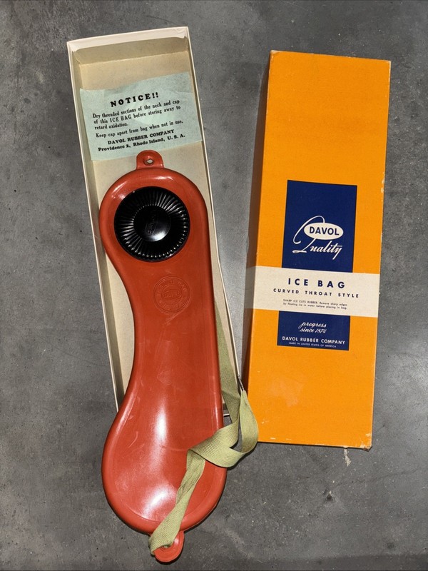 Vintage Davol Quality Ice Bag Throat And Spinal