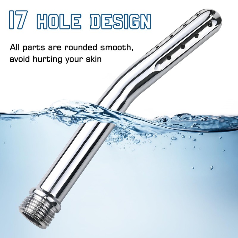 Metal Shower Cleaner Enema Douche System, Handheld Water Nozzle Silver gallery