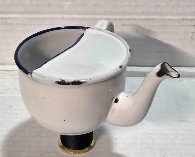 Vintage Enamel ~ Medical Feeding / Drinking ~ Invalid Cup ~ Infant Feeder gallery