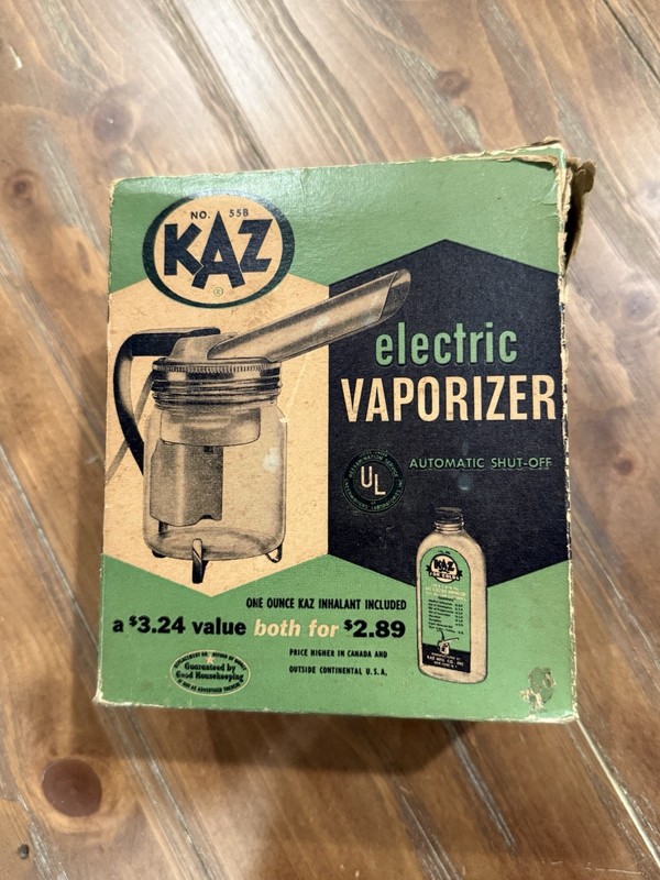 Antique Vintage KAZ ELECTRIC VAPORIZER with Accessories