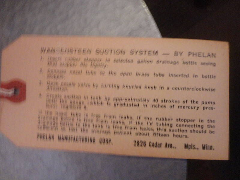 NIB! Antique Wangensteen suction apparatus 1930's Original Wood Shipping crate gallery