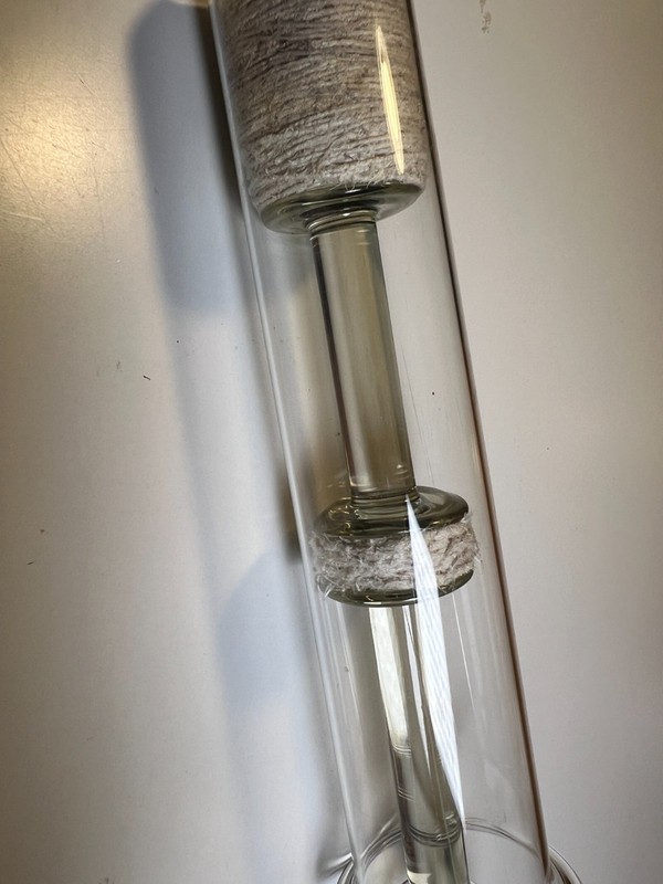 LARGE Antique Victorian Glass Medical Syringe w/ Original Twine Piston 1890s 12" gallery
