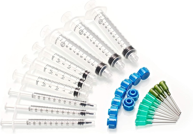The 9 Pack - 10ml 3ml 1ml Syringes with 14G & 18G Blunt Tipped Dispensing...