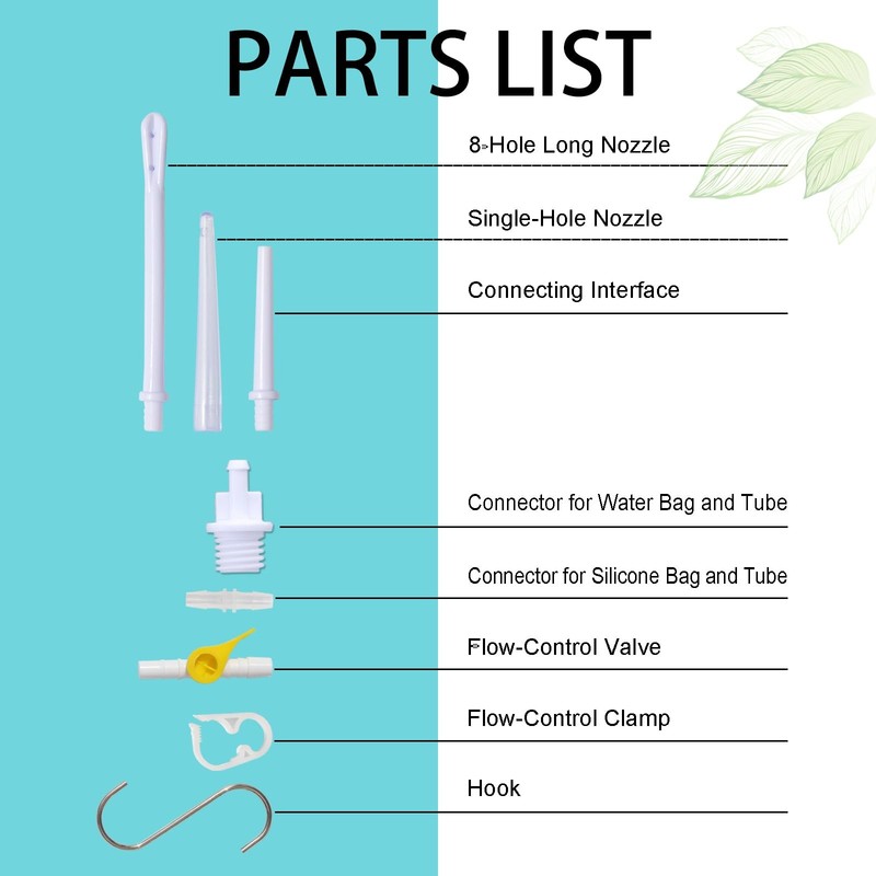 Enema Kit Replacement Part - 6.6ft Silicone Hose With 6 Tips, Clear gallery