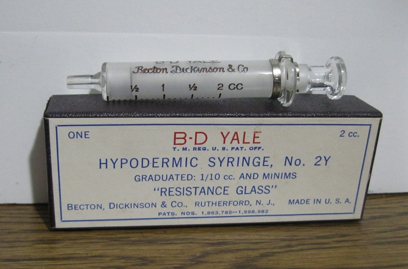 2 cc. B-D Yale Hypodermic Syringe No. 2Y NOS