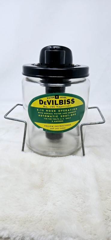 Vintage 1950s DeVilbiss Model 145 Vaporizer Humidifier Advertising With Stand