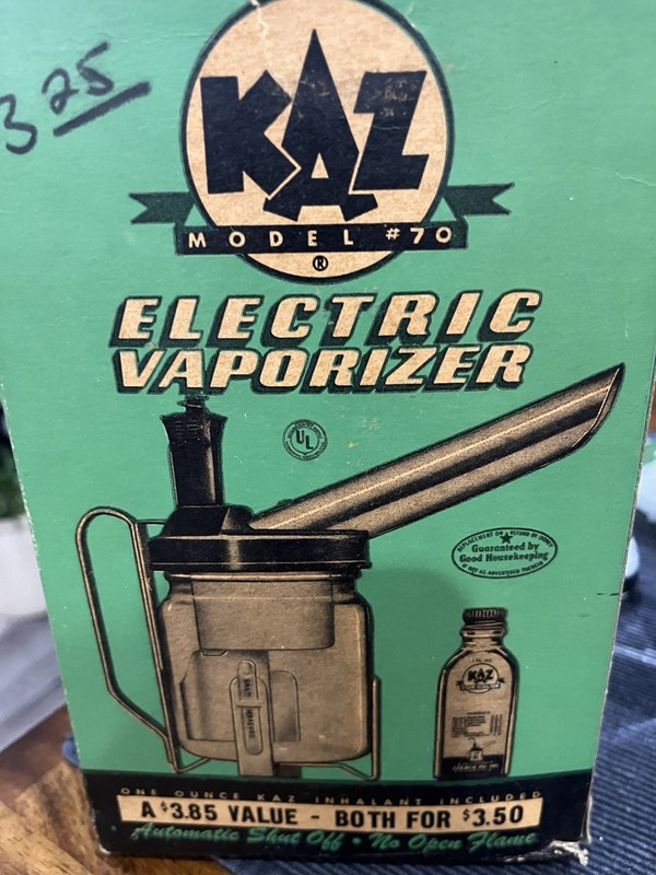 Vintage KAZ Electric Vaporizer Model 70 With Box UNTESTED