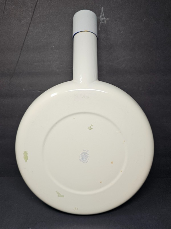 Vintage Swedish Army Hospital Enamelware Bed Pan With Steel Cap By Kockums gallery