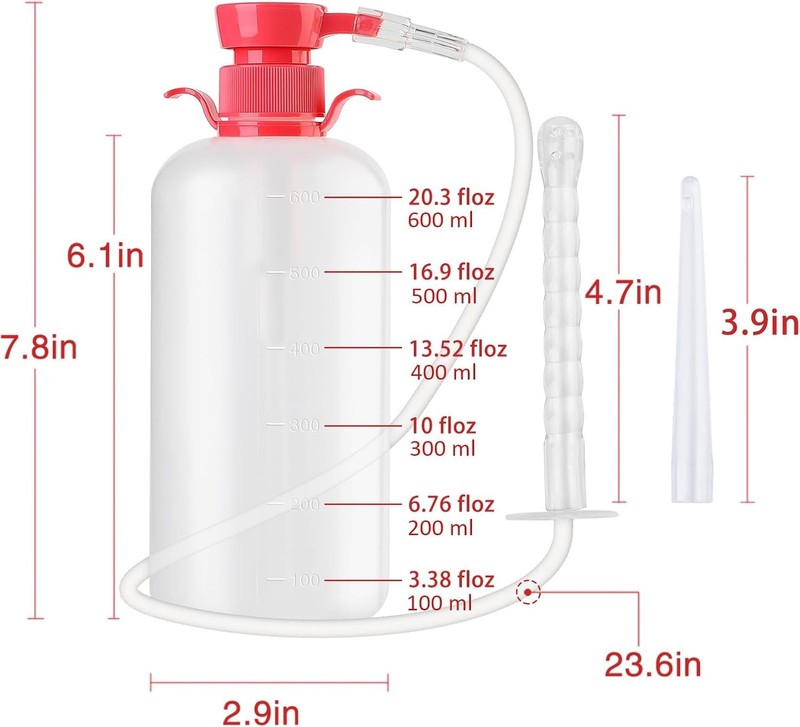 LIVE4COOL Douche Bottle for Women Reusable Vaginal Cleansing System, Pink gallery
