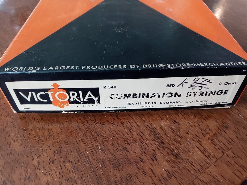 Rexall Drug Victoria R540 Hot Water Bottle Combination Syringe gallery