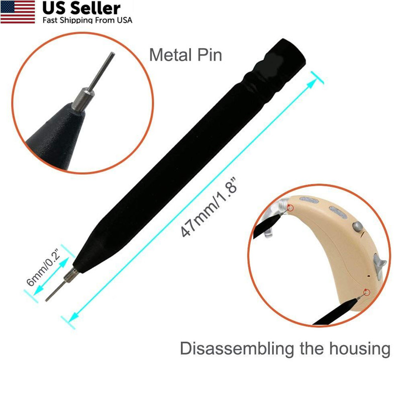 8 Pieces Hearing aid Amplifier Cleaning Tools, Earbuds/Headphones Black gallery