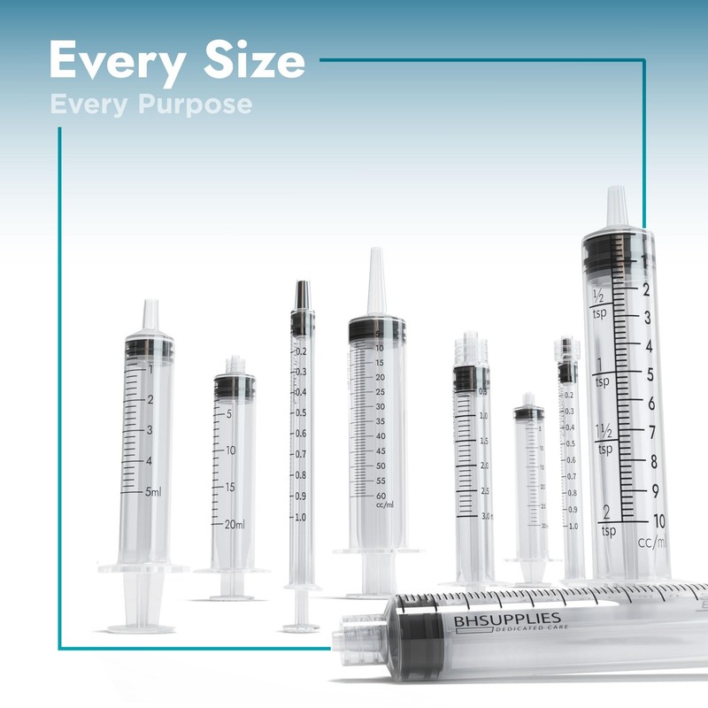 BH Supplies 3ml Luer Slip Tip Syringe - (No Needle) - Sterile, Clear gallery