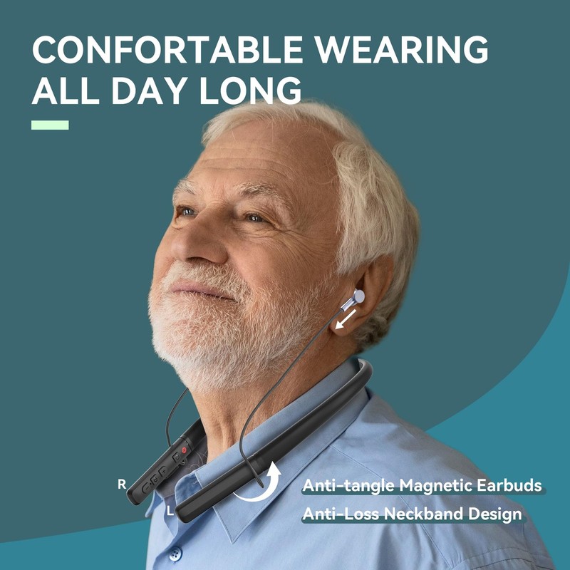 ADCDAC Hearing Aids, Bluetooth Aid for Seniors Adults, Dark Black gallery