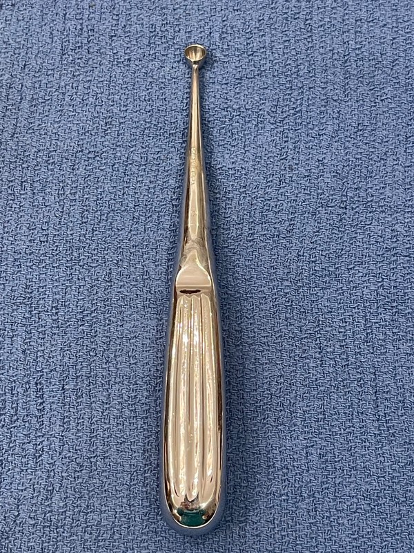 Vintage Medical Instrument Stainless Steel Bone Curette
