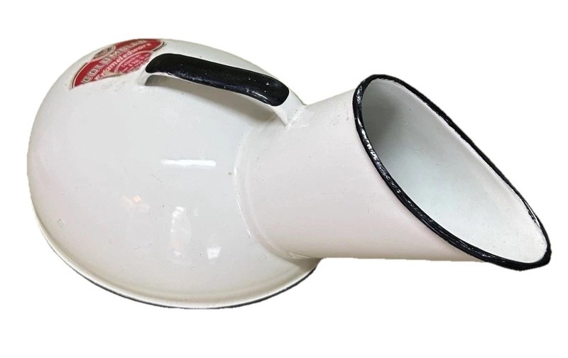 Antique Female Urinal 1930’s Medical Columbian Enamelware