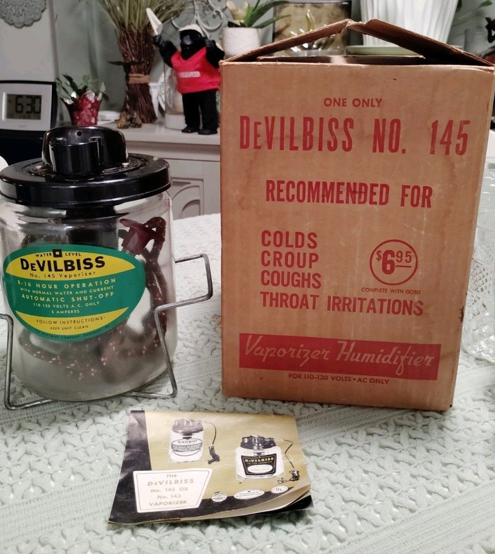 Vintage DeVilbiss No.145 Vaporizer Humidifier