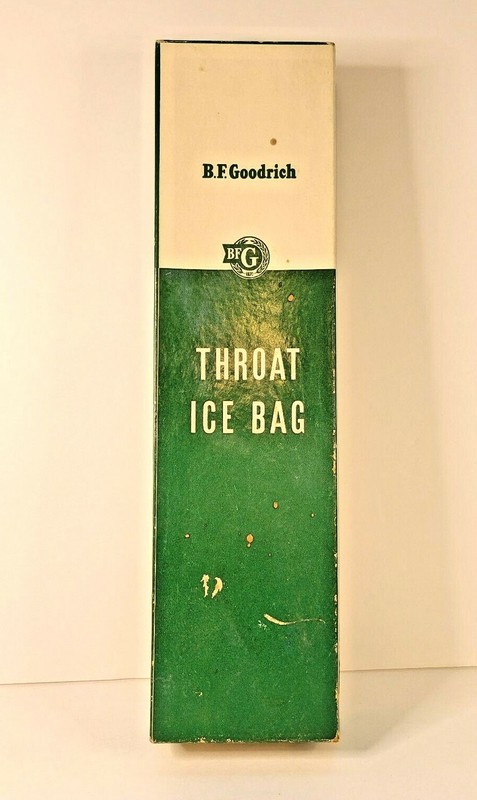 Vintage B F Goodrich Red Rubber Throat Ice Bag #40 In Original Box Includes Tie gallery