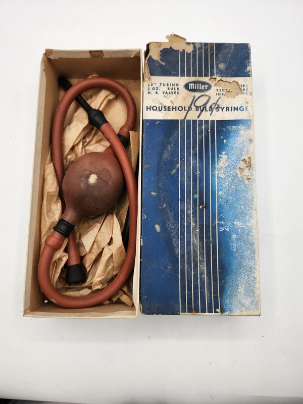 VINTAGE MILLER HOUSEHOLD BULB SYRINGE VAGINAL RECTAL DOUCHE READ gallery
