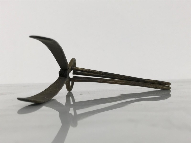 Antique Japanese Brass Throat Speculum Tool Manual ENT Medical Equipment JK920 gallery