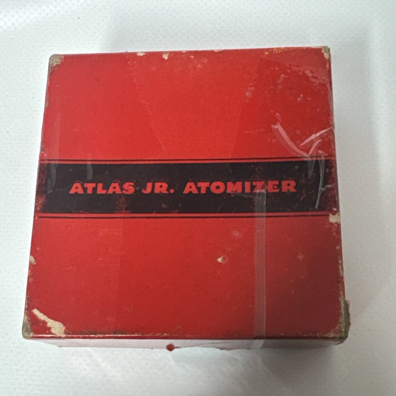 Atlas Jr Atomizer No. 82 Made In USA Original box Amber Glass Vintage gallery
