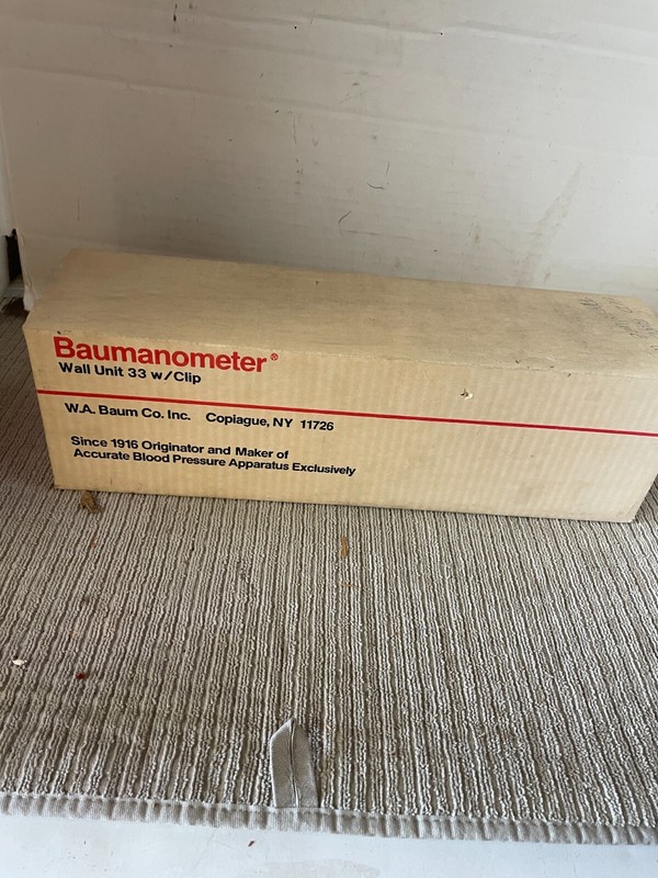 NOS Baumanometer( Blood Presser) Wall Mount Unit