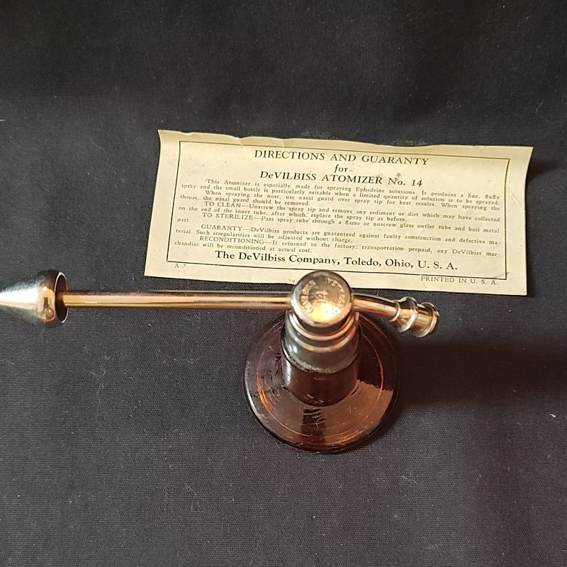 DeVilbiss No. 14 Atomizer for Ephedrine Solutions with Box and Instructions gallery
