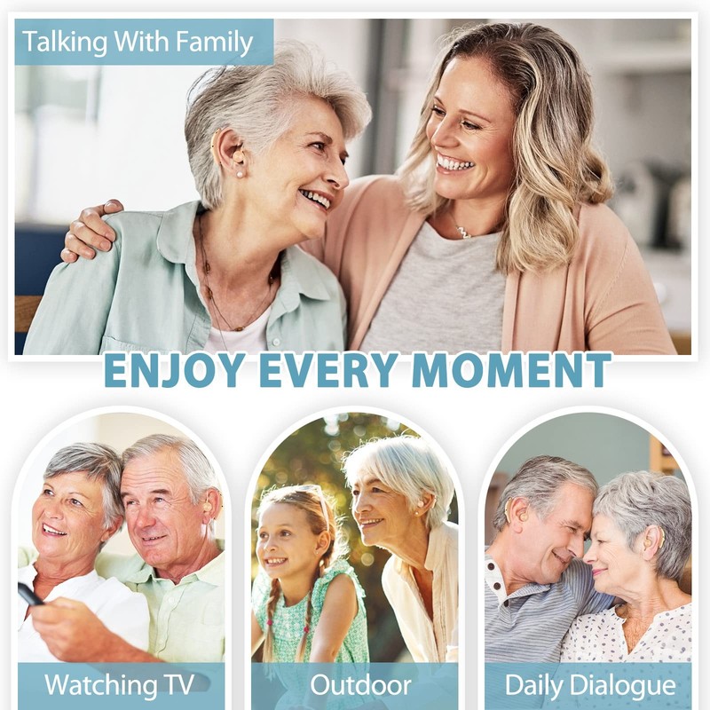 Hearing Aids for Seniors,Rechargeable with Noise Black gallery