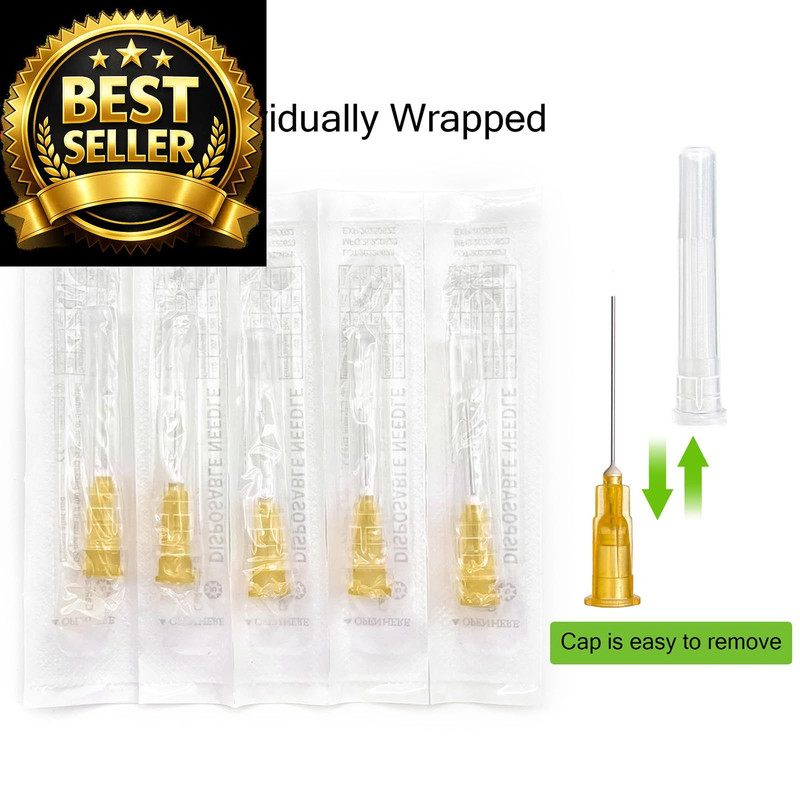 100Pack 25Ga 1 inch Needles(25mm) Luer Lock Lab Dispensing 25G 1 gallery