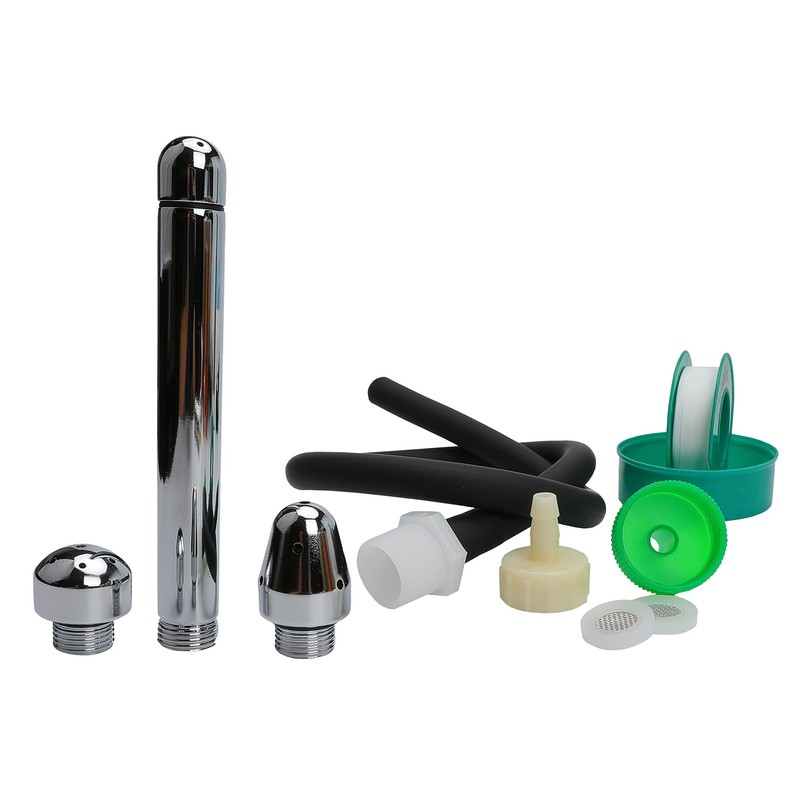 Nozzle Shower 3 Heads Metal Cleaner & 20 inches Silicone Silver, Black, White