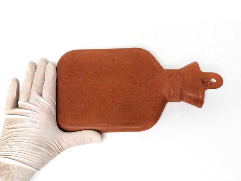 Vintage Rubber Hot or Cold Water Bottle Heating Pad Foot Warmer Brown Medical