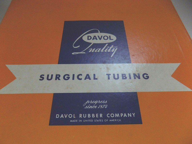 Vintage "Davol Quality Surgical Tubing" Cardboard Box...Davol Rubber Company gallery
