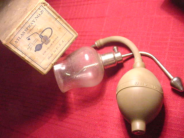 1909 Atlas Spray No 29 Atomizer Sprayer Inhalant Oblo No 1 DeVilbiss Rubber Bulb