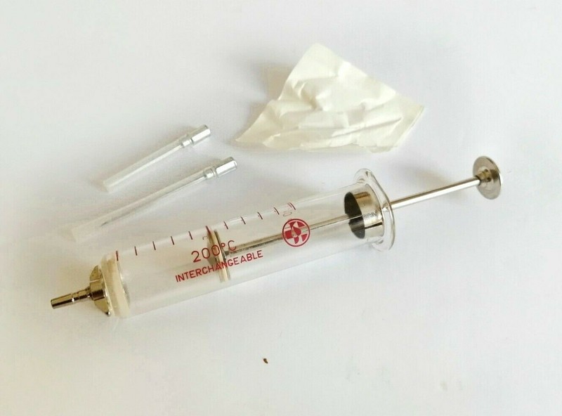 Vintage Medical Glass Syringe 10 ml Chirana Czechoslovakia gallery