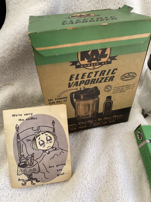 VINTAGE ANTIQUE KAZ NO. 45 ELECTRIC VAPORIZER gallery