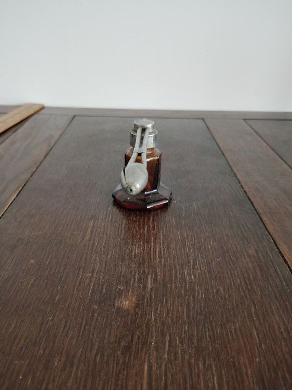 Vintage Medical Atomizer Amber Glass Apothecary gallery